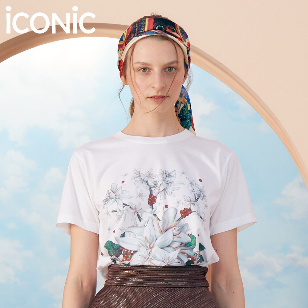 iCONiC COFFEE BOUGUET T-SHIRT #5239 เสื้อยืด พิมพ์ลาย ช่อดอกกาแฟ