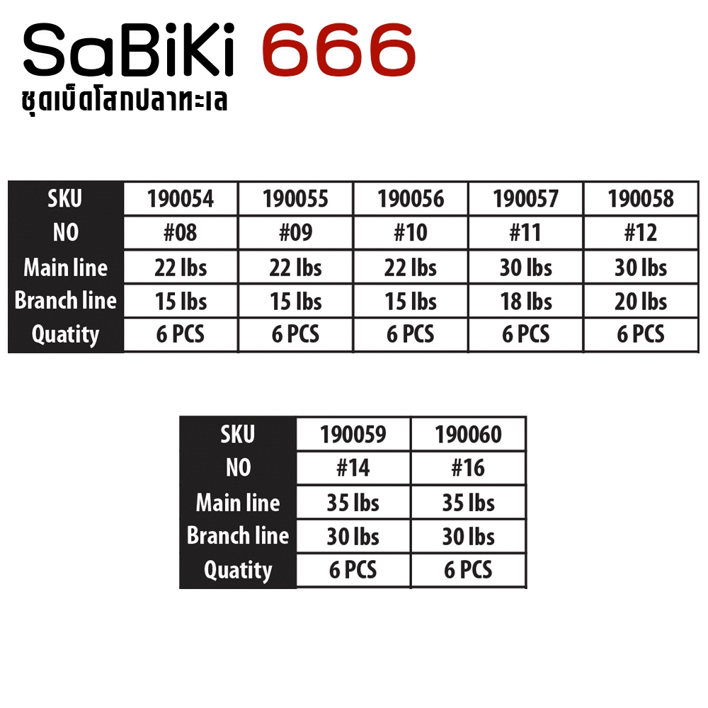 WEEBASS ตาเบ็ด - รุ่น SABIKI 666 ซาบิกิ เบ็ดโสก — صورة 3