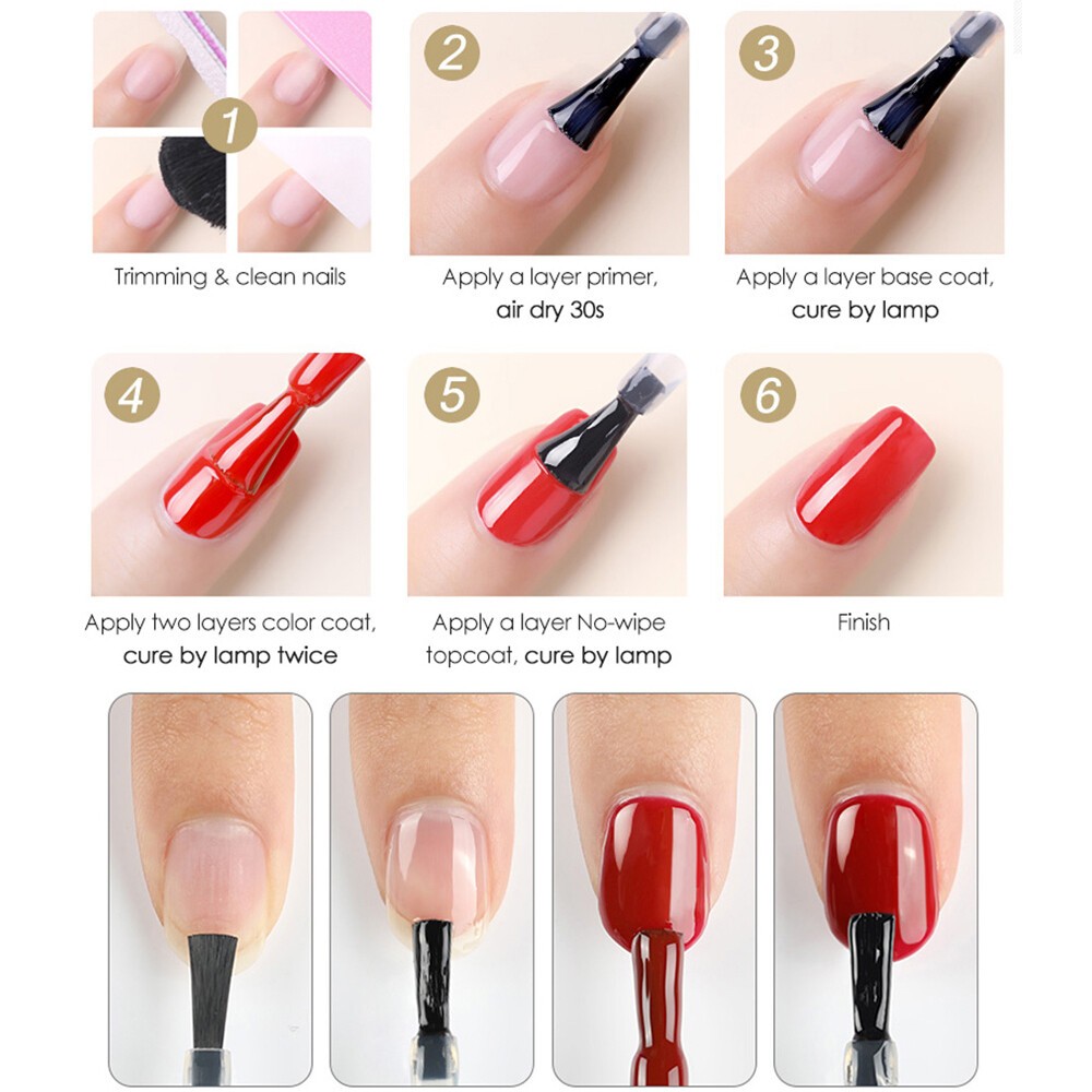 Nail Magic ยาทาเล็บเจล สีเล็บเจล 80สี UV สีทาเล็บเจล Nail Gel ต้องใช้เครื่องอบเล็บ UV/LED ให้แห้ง สีชัดติดทนนานไม่หลุด - รูปที่ 7