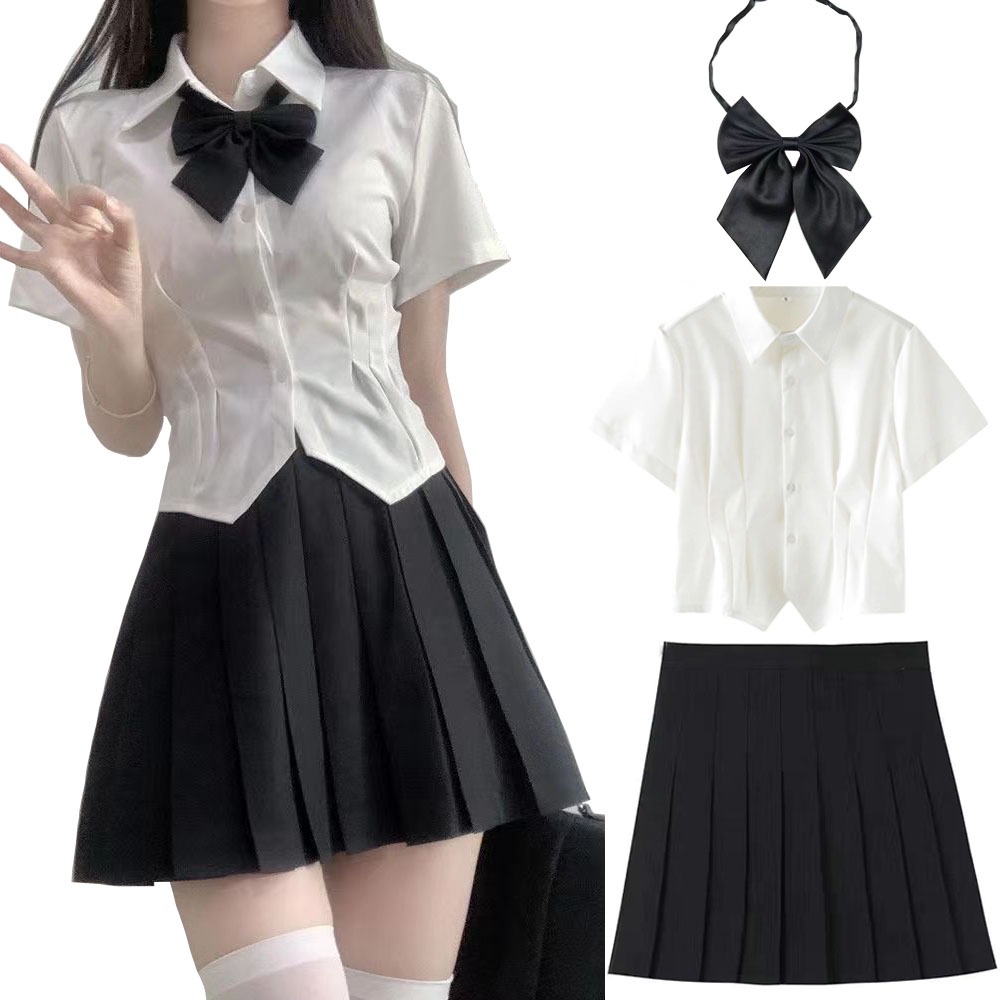 【จัดส่งในกรุงเทพฯ】JK,กระโปรงนักเรียนญี่ปุ่น🎀กระโปรง🎀สไตล์ญี่ปุ่นชุดเครื่องแบบ，สไตล์เกาหลี