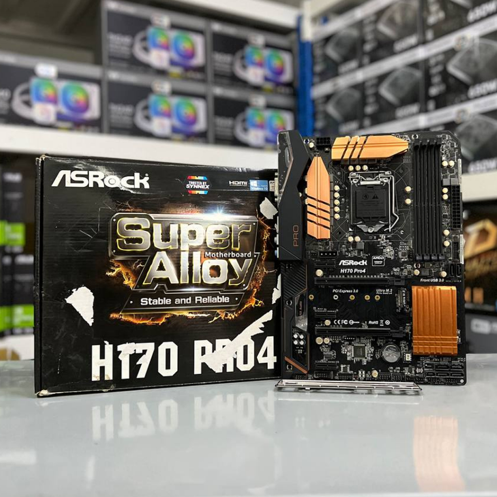 ASROCK H170 PRO4 DDR4 MAINBOARD เมนบอร์ด INTEL LGA 1151 สินค้ามือสอง