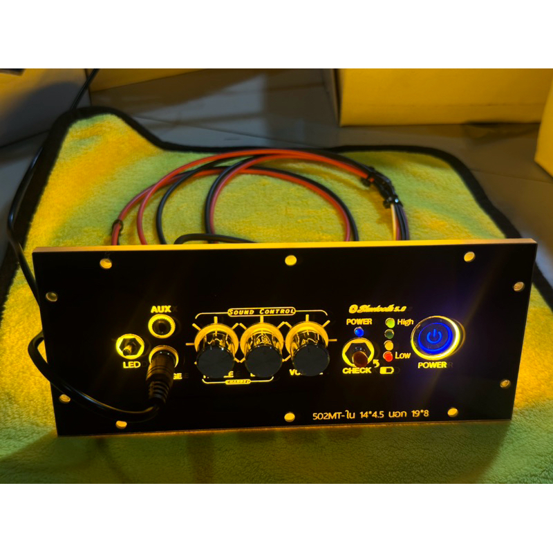 เพลทไฟ 502MT ไม่ย้าย led สวิตช์vip 16 มิล รวมไฟรวมอุปกรณ์รวมแอมป์พร้อมต่อสายด้านหลัง