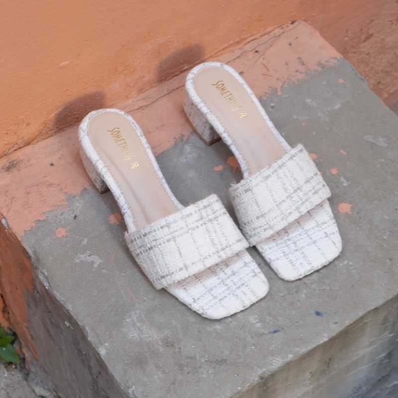 ลด 50% เก็บโค้ดในไลฟ์สด 🩰 OHODOODEE 👡 รองเท้าหน้าสวม ลายผ้ากระสอบสวยหวาน เสริมส้นด้านหลังสูง 👡🩰