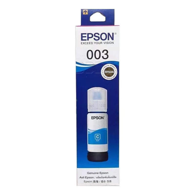 (พร้อมกล่อง BOX)EPSON 003 4 สี BK, C, M, Y หมึกแท้ 100%/ราคาถูก (L1110,L3100,L3101,L3110,L3150,L3210,L3216,L3250,L5190)