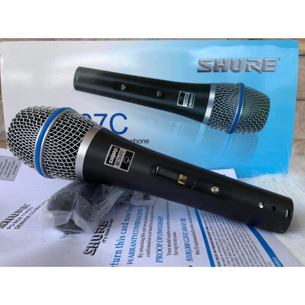 Shure BETA 87A ไมค์ ไมค์สาย ไมโครโฟน ไมค์ร้องเพลง ไมค์พูด เสียงเป็นธรรมชาติมากครับ เกรด AAA