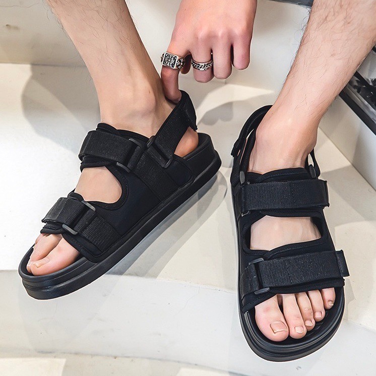 มาใหม่!! the blue boxford - como black sandals รองเท้าแตะ
