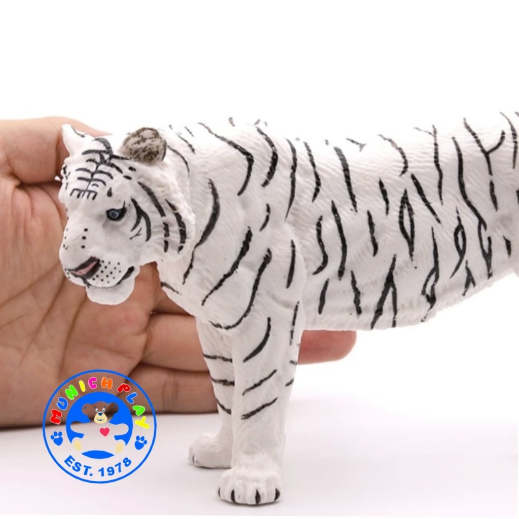 Munich Play - โมเดลสัตว์ Tiger เสือโคร่ง เผือก ขนาด 22.00 CM (จากหาดใหญ่)