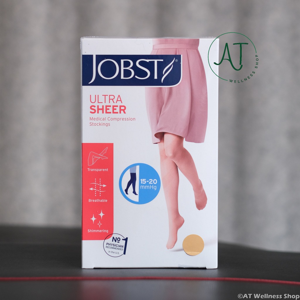 ถุงน่องเส้นเลือดขอด JOBST (Ultra Sheer) ต้นขา สีเนื้อ ปลายเท้าปิด ความดัน 15-20 มิลลิเมตรปรอท
