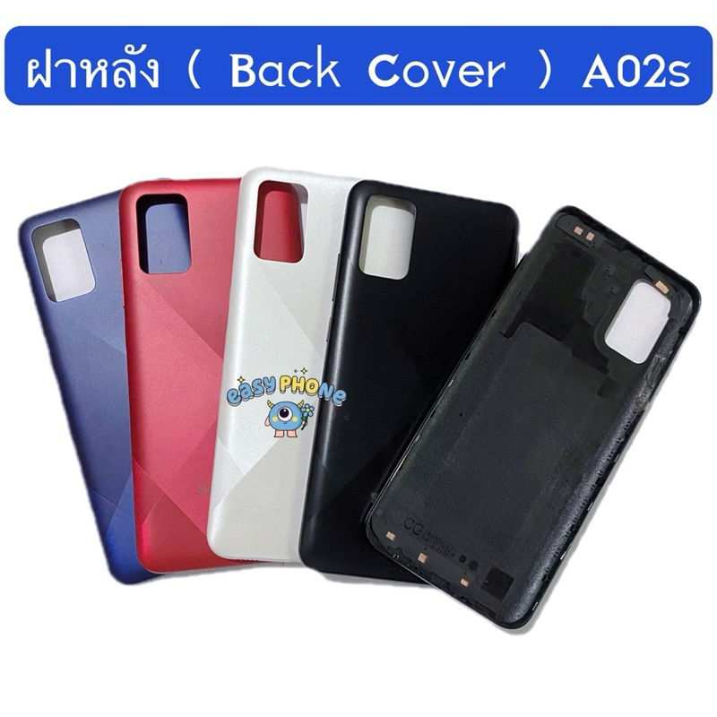 ฝาหลัง ( Back Cover ) Samsung A02s / SM-A027 （ แถมปุ่มสวิตช์นอด ）