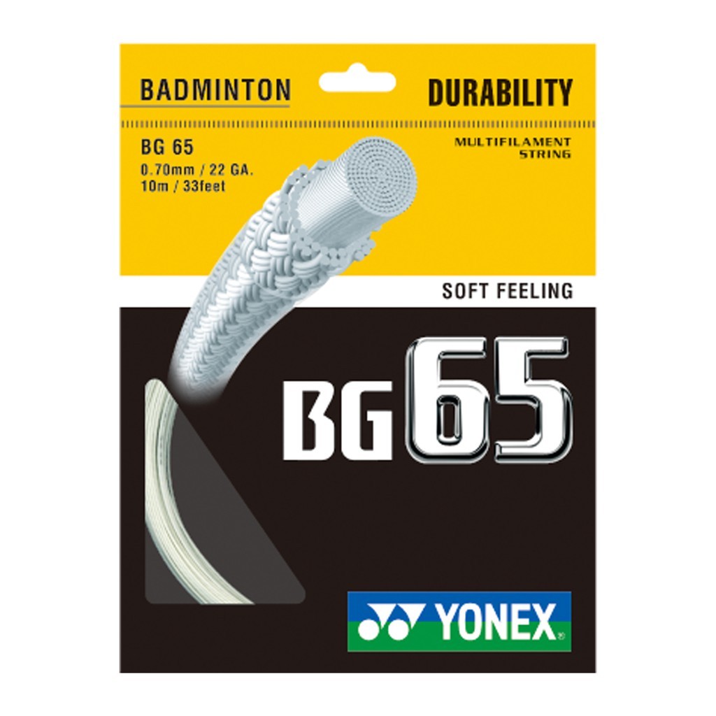 เอ็นแบดมินตัน YONEX BG65 เส้นใยถักพิเศษขนาด 0.70 มม.