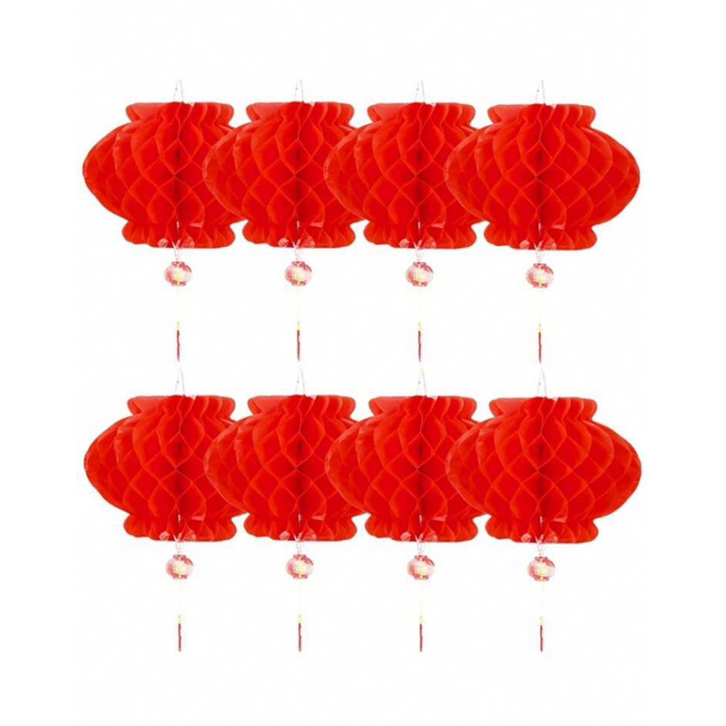 โคมรังผึ้ง🏮ขนาด 20 ซม. โคมแขวน สไตล์จีน กระดาษกันน้ำ โคมแดง โคมตรุษจีน - รูปที่ 4