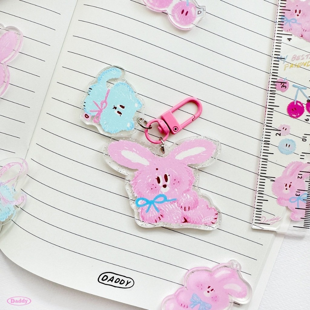 DADDY | Shally Keychain Set พวงกุญแจ Acrylic สุดน่ารัก - รูปที่ 3