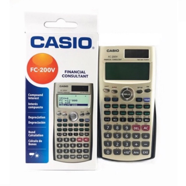 (พร้อมส่งไว) เครื่องคิดเลขการเงิน CASIO FC-200V มือสอง รายละเอียดด้านใน เก่าเก็บ ใช้งานได้ปกติ