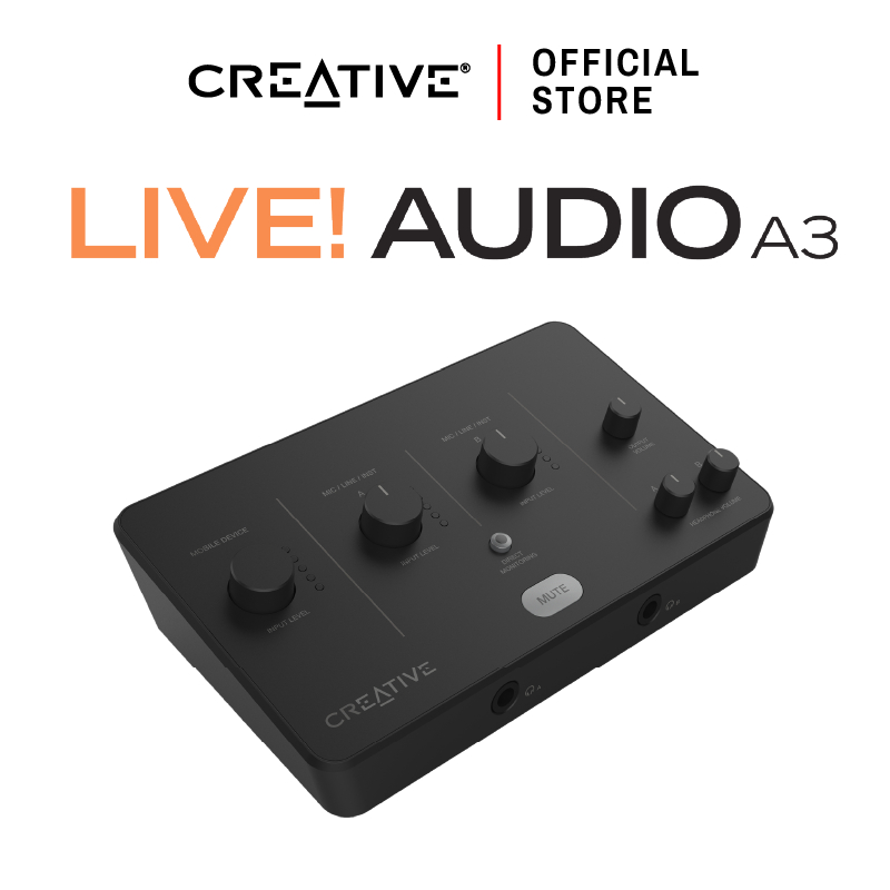 Creative Live! Audio A3 USB audio interface พร้อมด้วย Playback และ Recording ในแบบ Hi-res