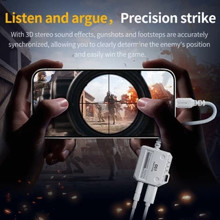 Plextone GS1 2 in1 Type-C Gaming Audio Jack 3.5+Charge Adapter รองรับ PD 60w ฟังไปด้วย คุยไปด้วย ชาร์จไปด้วยพร้อมกันเลย