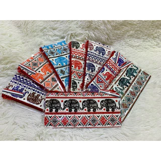 🦣กระเป๋าซองยาวลายช้าง คละลายคละสี🐘ใส่แบ้งแบบไม่พับ  ใส่ดินสอ ของแจก ของชำร่วย งานปัจฉิม