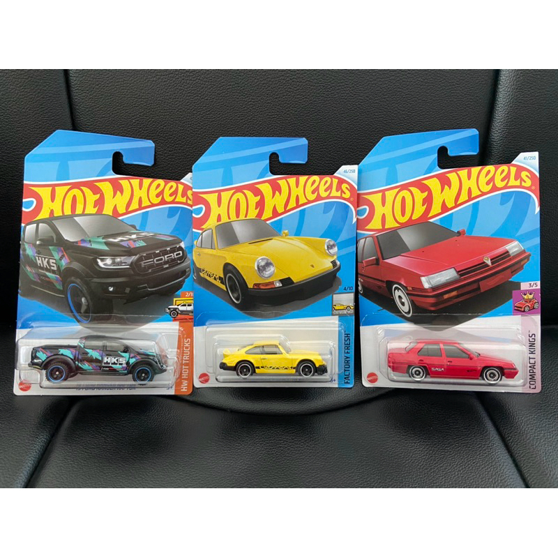 Hot Wheels ’19 FORD RANGER RAPTOR, PORSCHE 911 CARRERA RS 2.7, PROTON SAGA