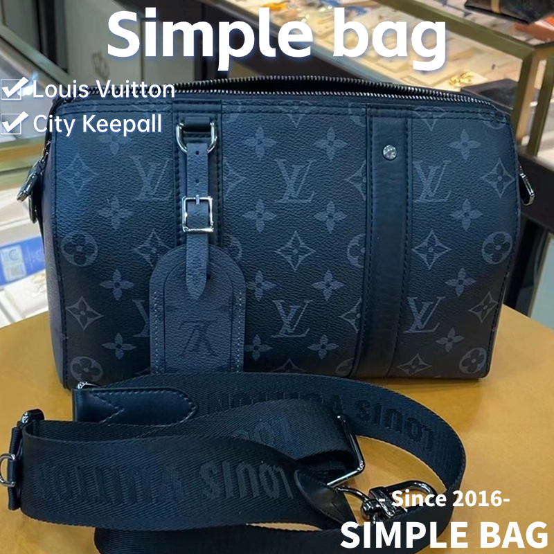 🍑หลุยส์วิตตอง Louis Vuitton City Keepall Shoulder bag LV กระเป๋า