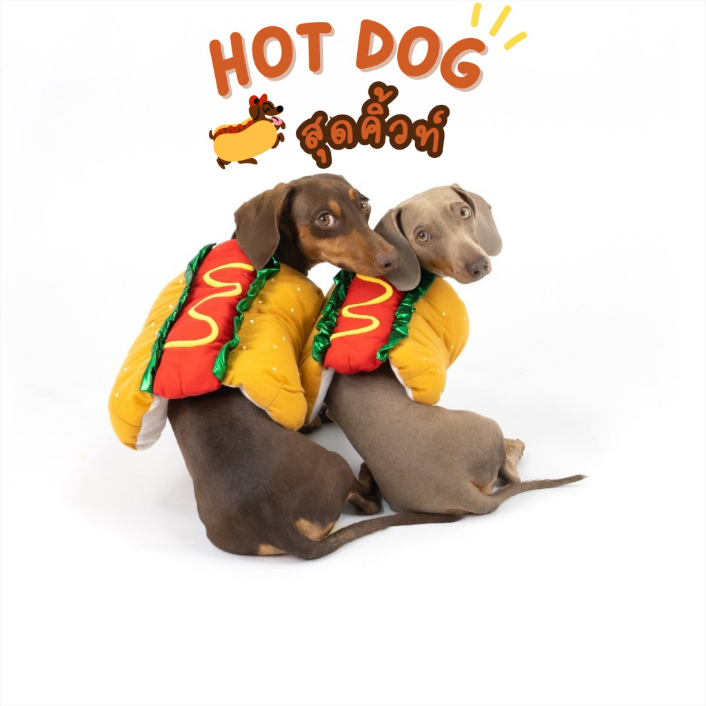 [สินค้าราคาพิเศษ] ชุดหมาแมวแฟนซี (Hotdog) ฮอทดอก ฮอทใจ | CLAWSET.BKK