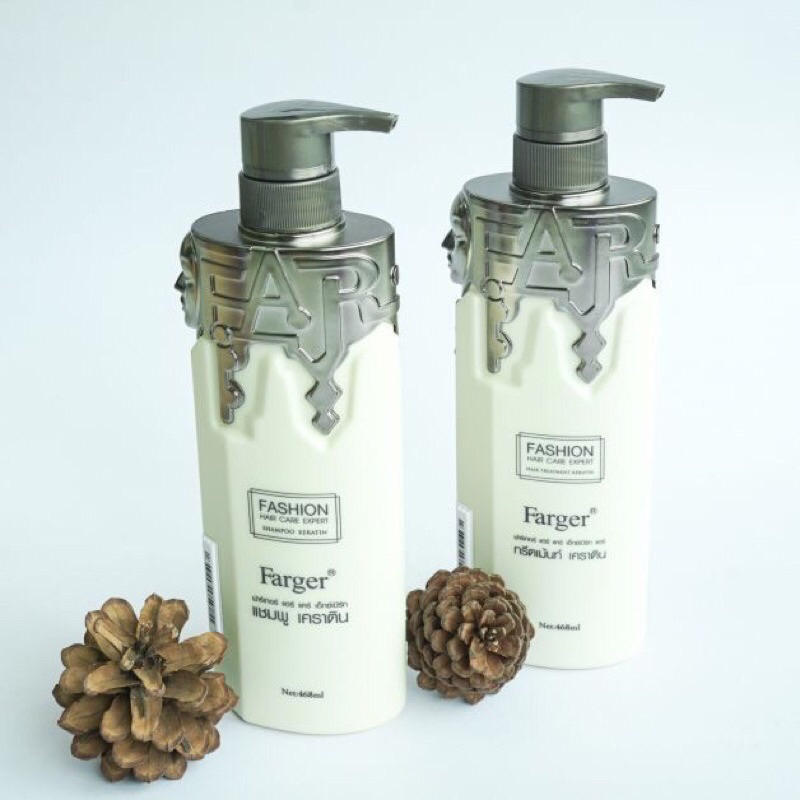 Farger แชมพูเคราตินและทรีทเม้นท์เคราตินกู้ผมเสียให้กลับมามีชีวิตชีวาอีกครั้ง ขนาด 468 มล.