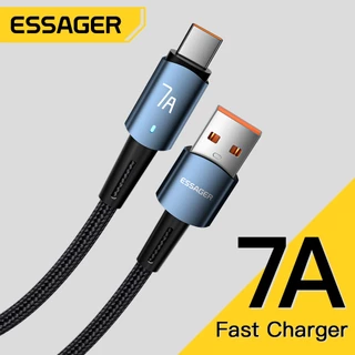 Essager 7A USB ไปยังประเภท C สายเคเบิล100W สายชาร์จเร็ว USB ชนิด C สายชาร์จสำหรับซัมซุงข้อมูล Xiaomi Huawei
