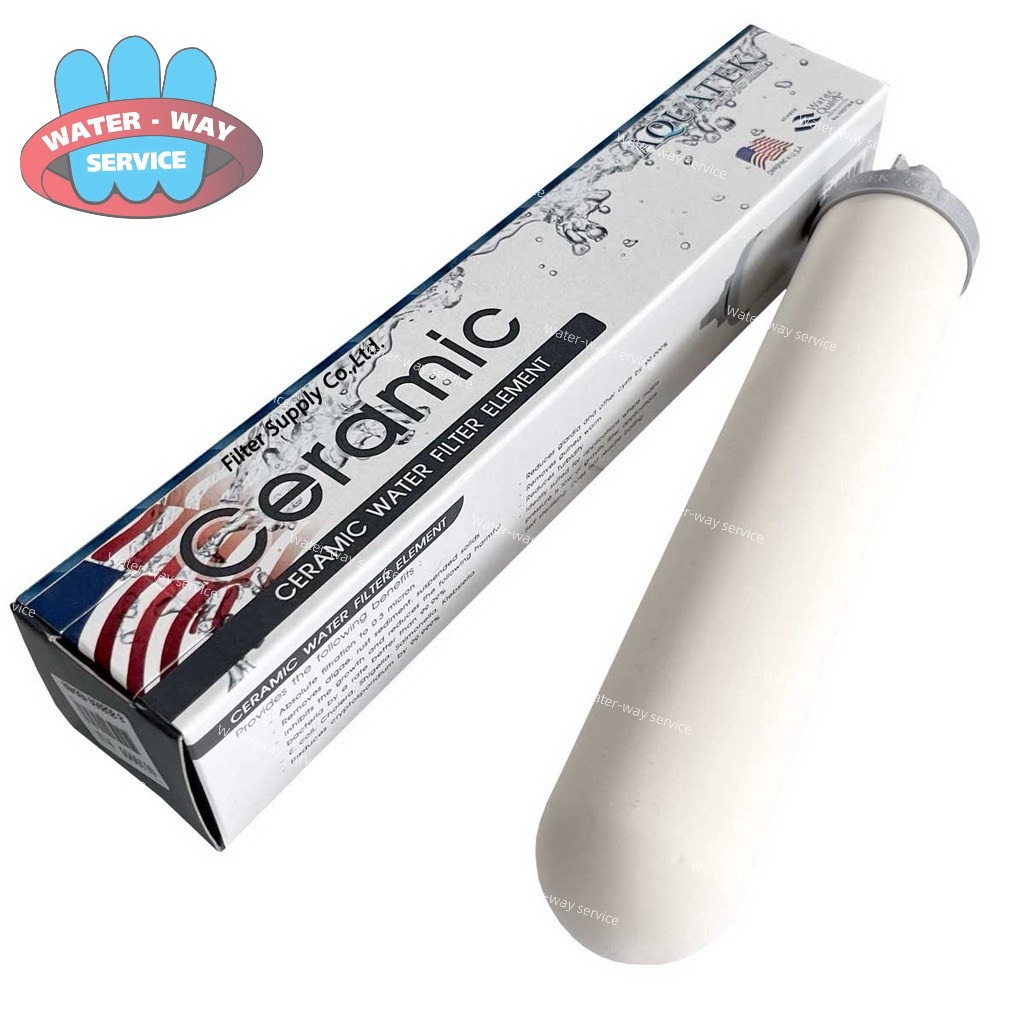 ไส้กรองน้ำ CERAMIC Aquatek 10 นิ้ว 0.3 ไมครอน หัวเกลียว