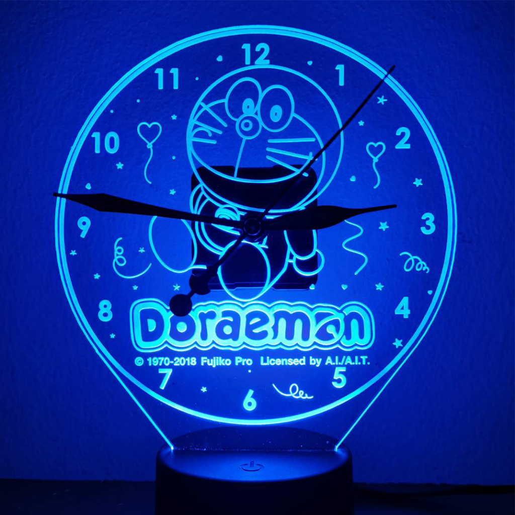 โคมไฟ นาฬิกาโดเรม่อน เปลี่ยนไฟได้ 7 สี [ของขวัญปีใหม่]