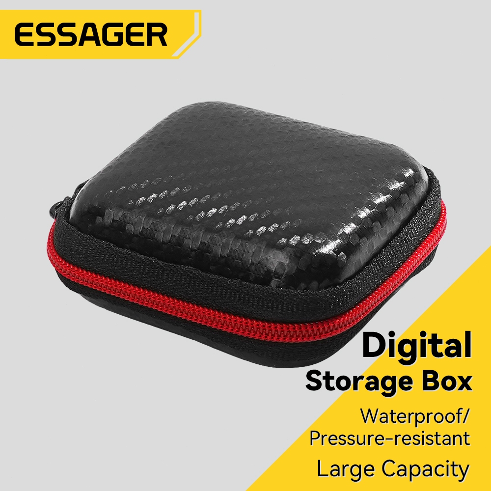 Essager หูฟังแบบกล่องที่เก็บดิจิตอลแบบพกพาตัวแปลงสายไฟ USB แฟลชไดรฟ์กุญแจดิจิทัลประจำวัน