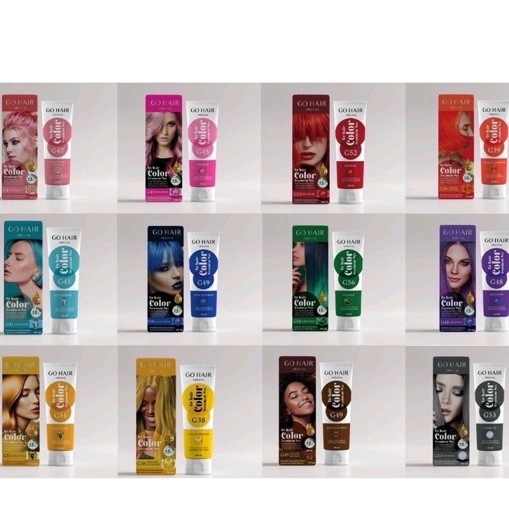 Go hair color Treatment Wax โกแฮร์ คัลเลอร์ แว๊กซ์ ทรีทเม้นเปลี่ยนสีผม สีพาสเทล ผมเทา