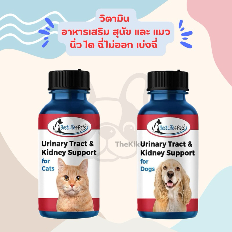 วิตามิน อาหารเสริม สุนัข แมว หมา Urinary Tract ทางเดินปัส สาวะ ฉี่ไม่ออก ลดอาการเบ่งฉี่ นิ่ว ระบบไต 