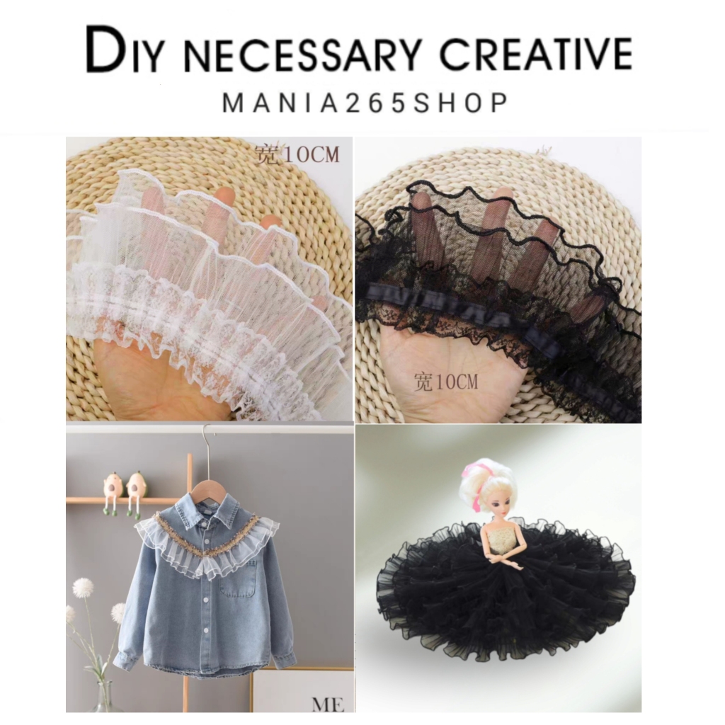 [A41] ระบายลูกไม้ แต่งเสื้อผ้า แต่งงาน DIY