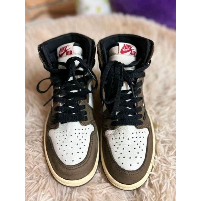 รองเท้ามือสอง Nike air Jordan 1 High OG TS SP Travis Scott - Mocha Basketball Shoes/Sneakers