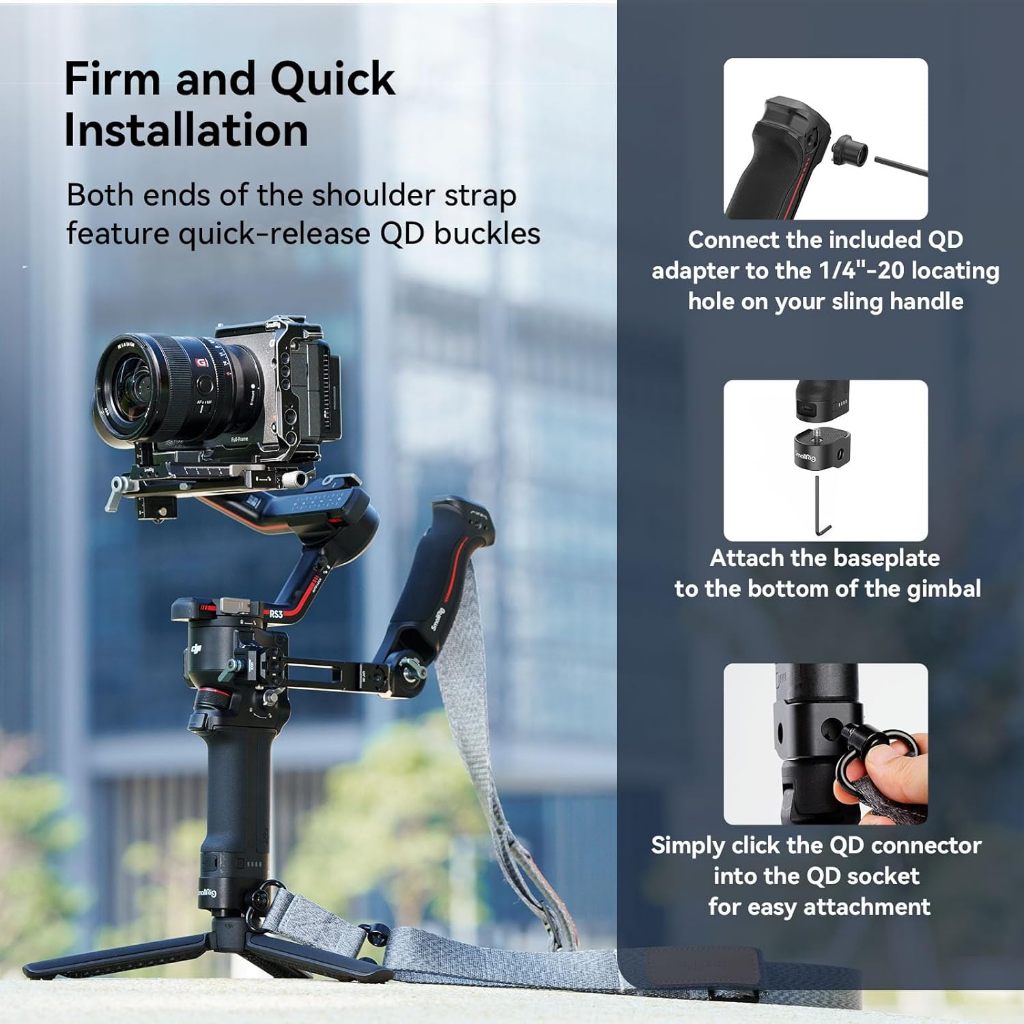 📌ส่งจากไทย📦 SmallRig สายสะพาย DJI RS4 / RS3 / RS2 Shoulder Strap 4118 Gimbal Weight-Reducing  พร้อม Adapter