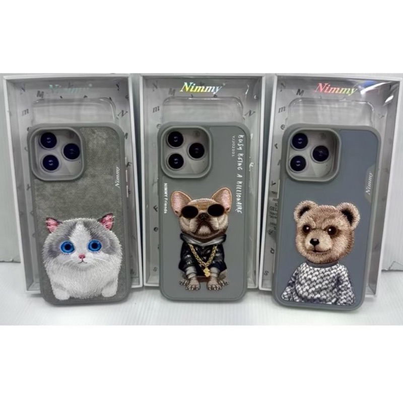 เคสNimmyงานปักสามมิติเคสกันกระแทกมีรุ่นlp15,15pro,15promax