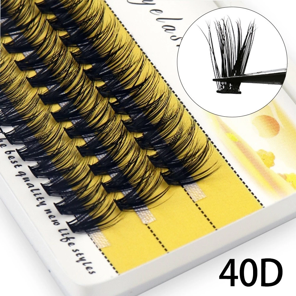 พร้อมส่งขนตาปลอมหนา DIY ขนตาปลอมม้วนสไตล์เกาหลี ขนตาปลอม 40D/30D ใช้ซ้ำได้ *ไม่มีกาวในตัว