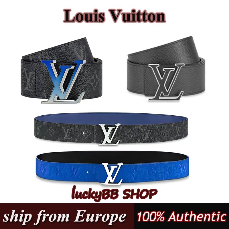 Louis Vuitton/LV ขนาด 40 มม. ใส่ได้ทั้งสองด้าน เข็มขัดรุ่นMen's Belt Full Set