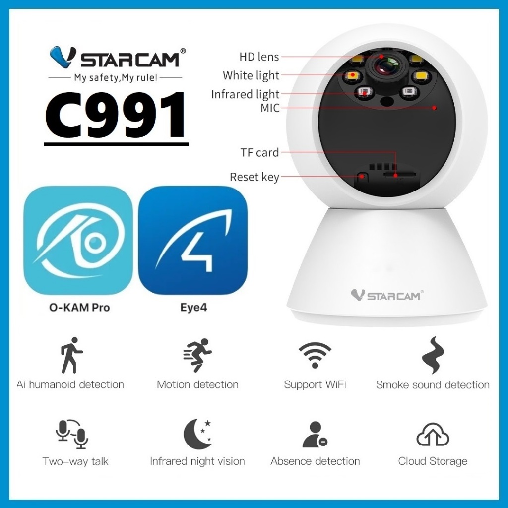 VSTARCAM C991 3MP / C994 5MP WiFi 5GHz SUPER HD 1296P iP Camera กล้องวงจรปิดไร้สาย กล้องวงจรปิดไวไฟ