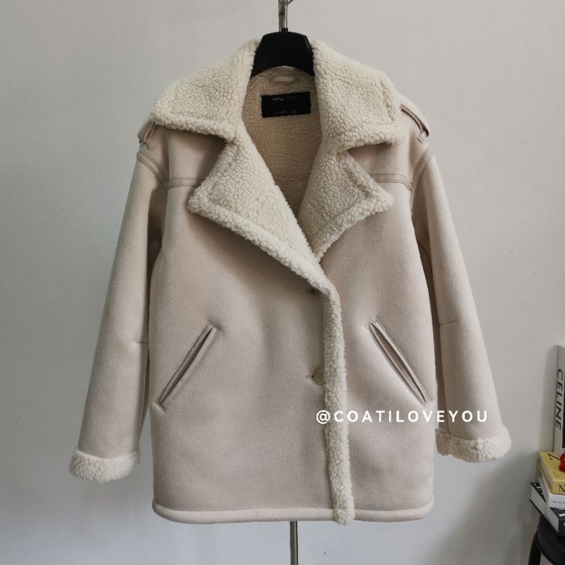 SINSAY​​ Faux​ Leather​ Sherpa​ Jacket