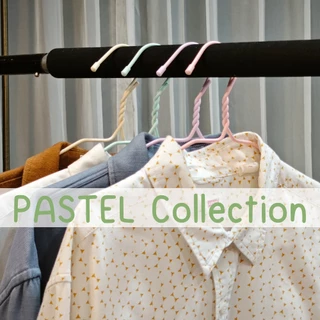 *โค้ดส่งฟรี* ไม้แขวนเสื้อ พาสเทล pastel (40ชิ้น) ไม้แขวนลวด ไม้แขวนผู้ใหญ่ ลวดหุ้มพลาสติก มินิมอล พลาสเทล MAXX
