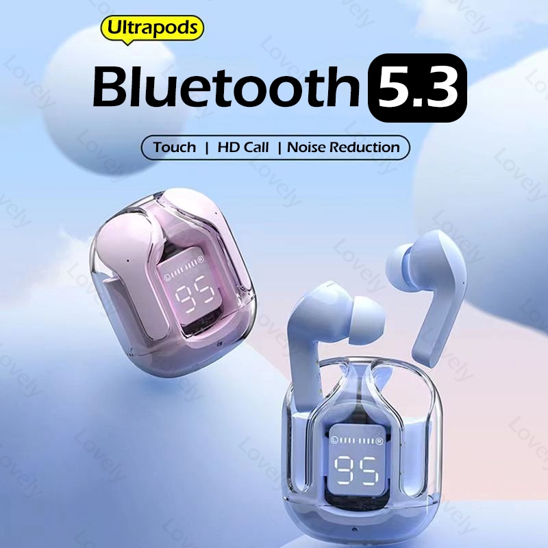 Ultrapods TWS ชุดหูฟังบลูทูธพร้อมไมโครโฟนระบบสัมผัสชุดหูฟังไร้สายสเตอริโอไฮไฟ