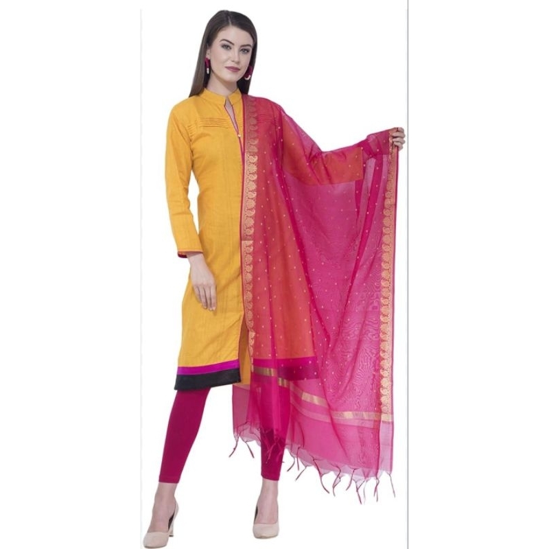 ดูปัตตาอินเดีย ชุนนี ผ้าพันคอผ้าฝ้าย indian dupatta,chunni,scarf in cotton fabric