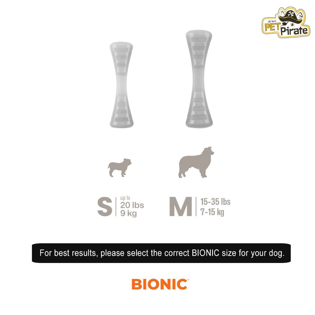 BIONIC Urban Stick สติ๊กแท่ง ของเล่นสุนัข ยางหนาเหนียว เคี้ยวมัน ไม่เจือปนสารเคมี BPA Free มีให้เลือก 2 ขนาด