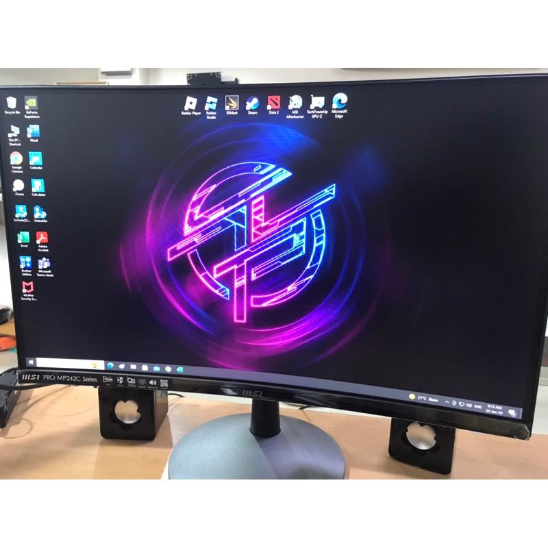 จอโค้ง msi 24นิ้ว 75hz ❎มีตำหนิ❎