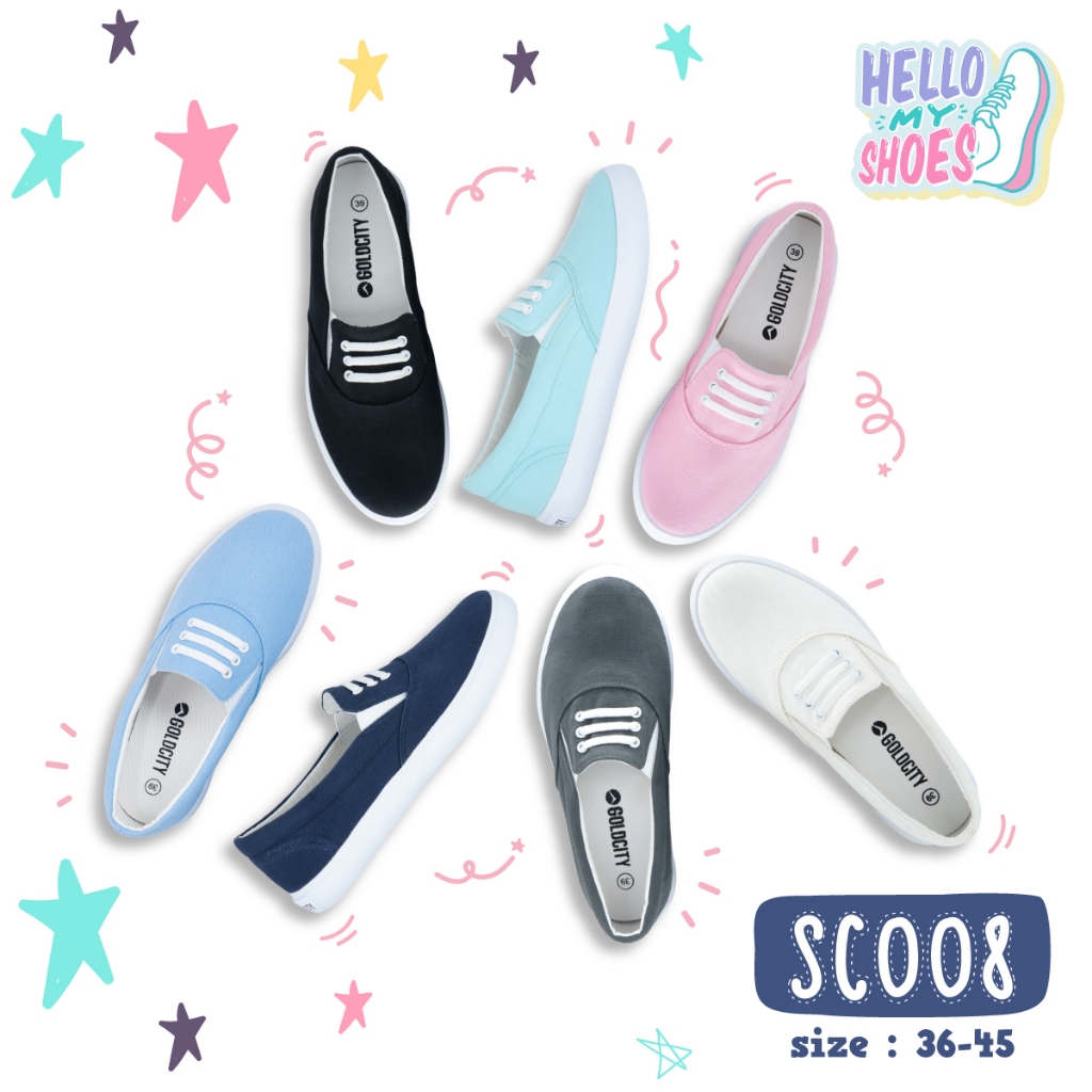 รองเท้าสลิปออน พื้นยางพารากันลื่น ขอบนุ่ม รุ่น SC008 สินค้าตรงปก จัดส่งไว แท้100%