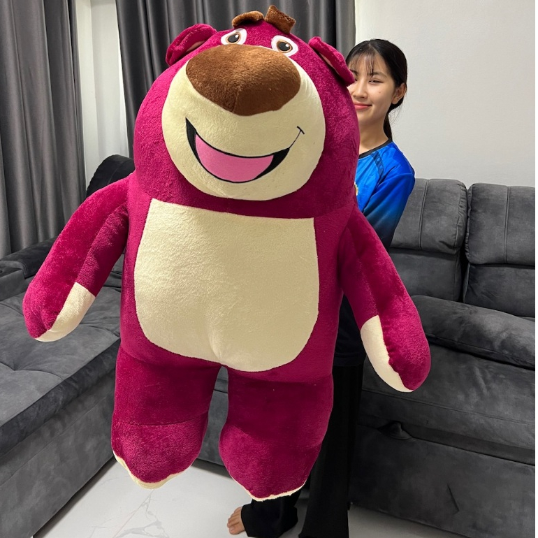 ตุ๊กตาหมีล็อตโซ่ ตัวใหญ่ขนาด 100-110 ซม  ตัวนุ่ม ขนเงา รับประกันความสวย