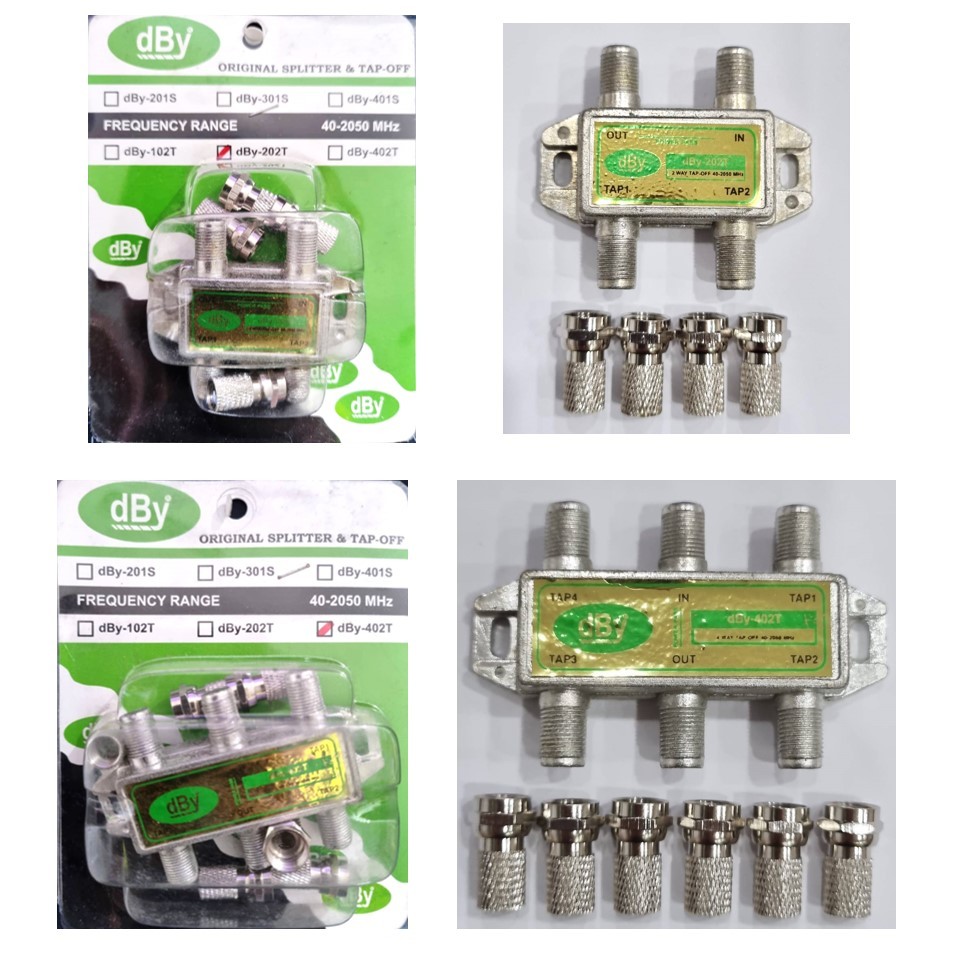 dBy TAP-OFF 2way และ 4Way รุ่น dBy-202T และ dBy-402T แยกสัญญาณ ทีวี RF