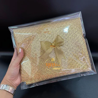 ผ้าห่อสินสอด สีทอง พร้อมโบว์สีทอง