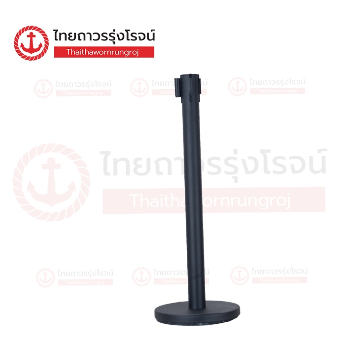 SAFETY T SC-22-C เสากั้นทางเดินสแตนเลส สีดำ สายดำ สูง 90cm สาย 2เมตร 6.8kg รุ่น SC-22-C |ชิ้น| TTR Store