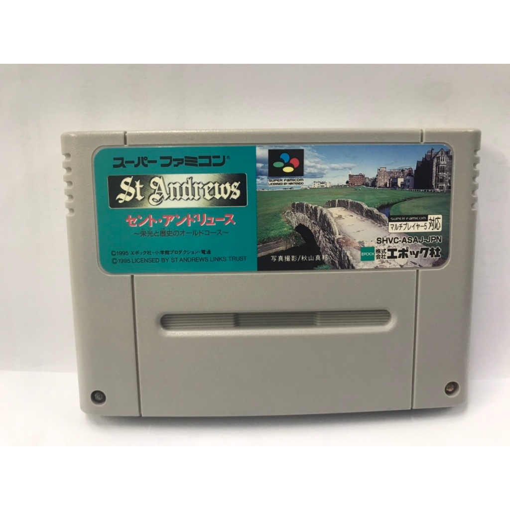 ตลับแท้ (SFC) St. Andrews Eikou to Rekishi Old Course ( Japan) Super Famicom  สินค้ามือสองนำเข้าจากญ