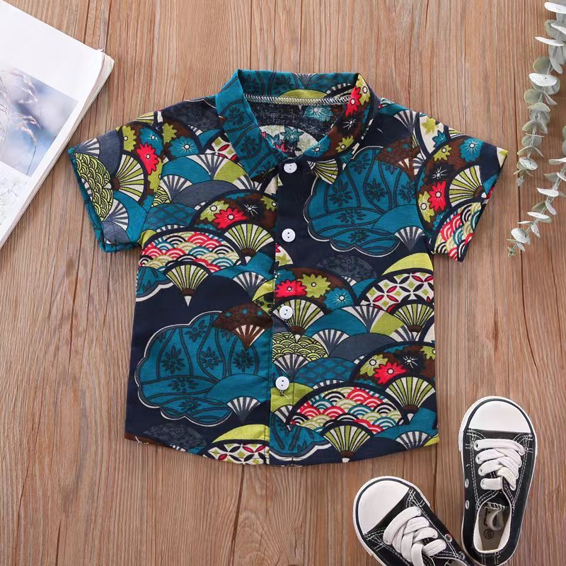 เสื้อเดี่ยว เสื้อเชิ้ตเด็กผู้ชาย ลายการ์ตูน